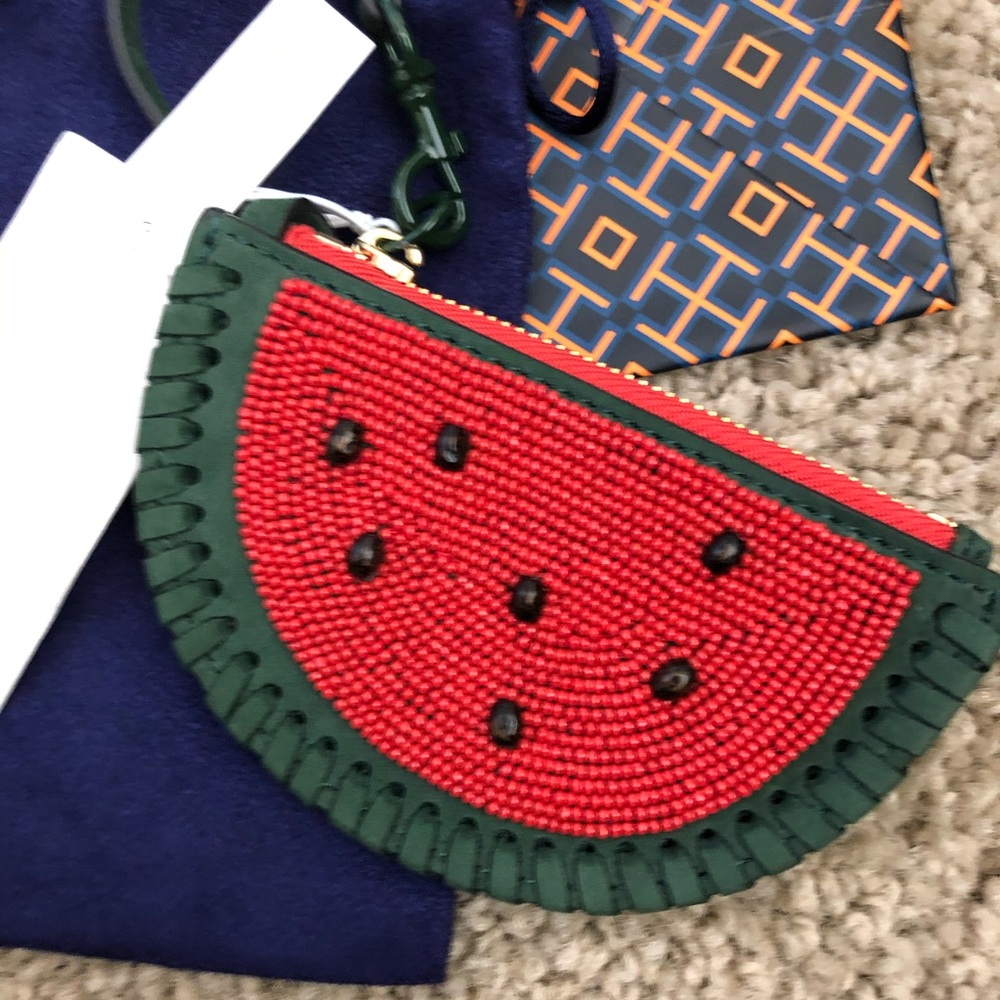 NWT Tory Burch watermelon ๐ leather pouch - Picture 4 of 7